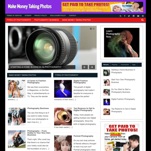 Make Money Taking Photos website