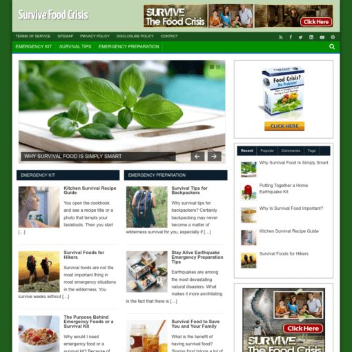 Survive Food Crisis Website