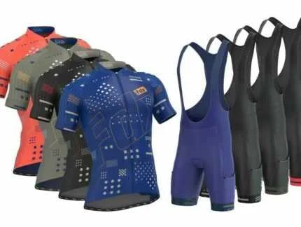 Mens Pro Cycling Jersey Half Sleeve Bike Team Racing Top + Bib shorts set uk