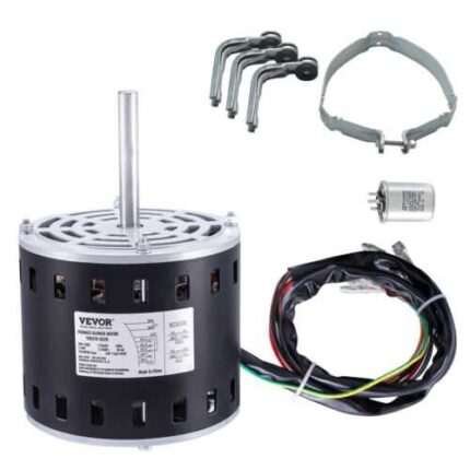 VEVOR 1/2HP Furnace Blower Motor 208-230V 2.7A 1075RPM 5 Speeds 48 Frame 1 Phase