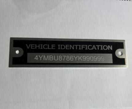 Serial Number Tag Plate PERSONALIZED Cargo Utility Flatbed Trailer- AS Pictured!