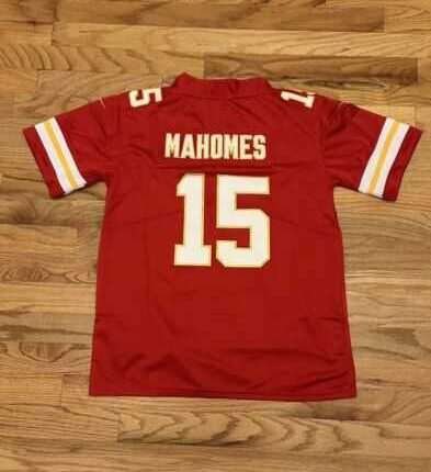 Patrick Mahomes #15 KC Chiefs Red KIDS Jersey YOUTH MEDIUM Stitched Jersey