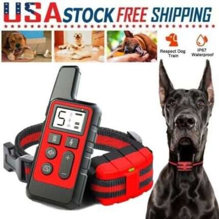 Dog Training Collar Pet Electric Shock Collar Waterproof with Remote For Dogs