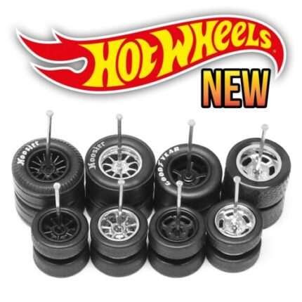1/64 Scale 5/10 SPOKE SKINNY FAT v3 DRAG Real Rider Wheels Rims Tire Set 4 Hot