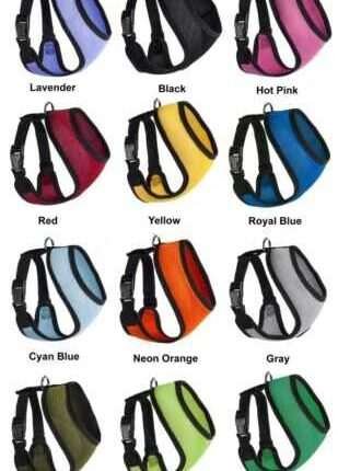 Mesh Soft Padded Dog Puppy Pet Harness 11 Colors 5 Sizes Comfortable Breathable