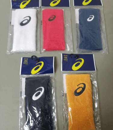 New Asics Wide Wristbands Sweatbands.   5 Colors To Choose.