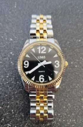 LS&S Gold And Silver Color Wrist Watch Quartz Japan Movement NICE GIFT!