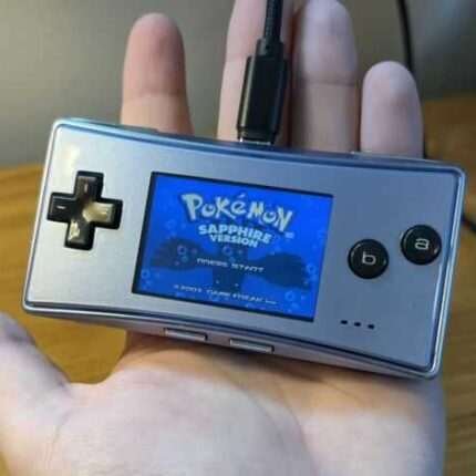 Nintendo GAMEBOY MICRO w/ USB-C Charging Mod + New Mahko 750mAh Battery | Blue