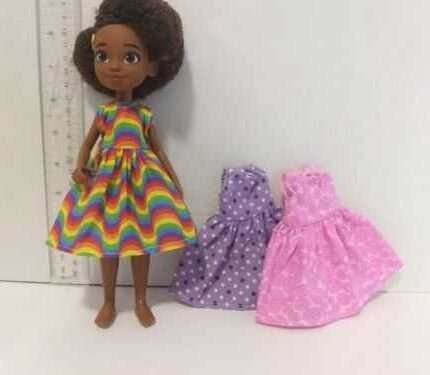 Doll Clothes Handmade to fit Karma's World doll- Lot 0f 3--Dresses,-  C85