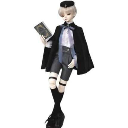 Black white Shirt shorts Socks Cloak Suit 1/3 1/4 1/6 BJD doll Clothes