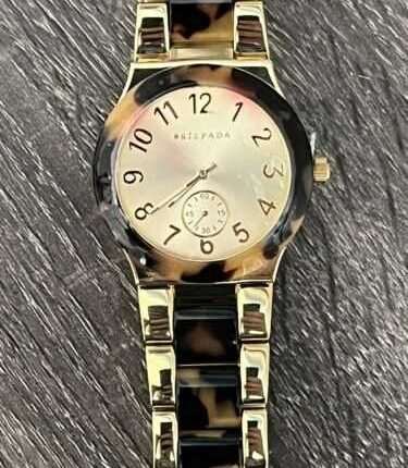 SILPADA "Timeless Tortoise" Resin Stainless Steel Gold Women’s Watch. ** Read**