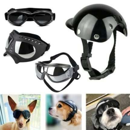 Pet Safety Suit Motorcycle Dog Helmet Adjustable Sunglasses Goggles Pet Hat Cap