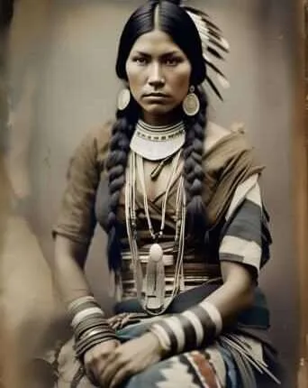 Native American Female Tintype Series C10031RP