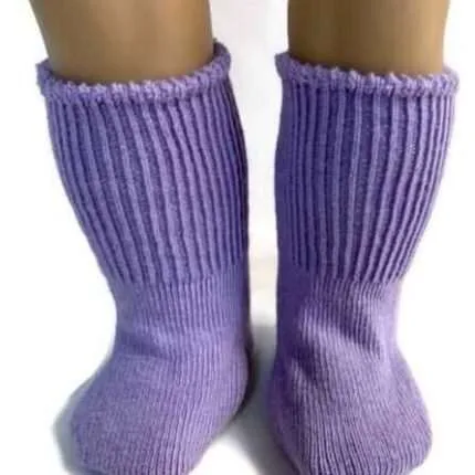 Lavender Knit Sport Socks made for 18 inch American Girl Dolls Accessories