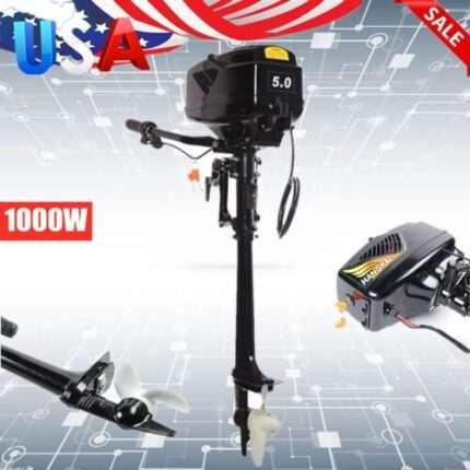 48V 1200W Electric Outboard Brushless Boat Engine Motor Long Shaft Propeller NEW