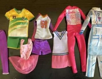 Barbie Sports Career Outfits Accessories Lot