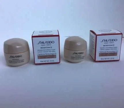 2 x 15ML Shiseido Benefiance Wrinkle Smoothing Cream = 30ML Travel Size New