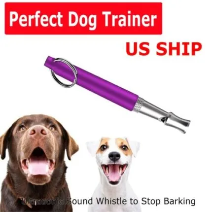Dog Training WHISTLE UltraSonic Obedience Stop Barking Pet Sound Pitch Black NEW