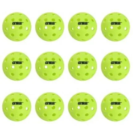12-Pack Outdoor Pickleball Balls Set. Standard 40 Holes Ball Meet USAPA Standard