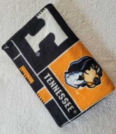 New Fleece Tennessee Print Baby Blanket w/Crochet Edge Approx 31" x 37"
