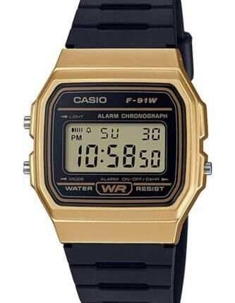 Casio Men's 'Vintage' Quartz Metal and Resin Casual Watch,  (Model: F-91WM-9ACF)