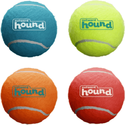 Outward Hound Squeaker Ballz Fetch Dog Toy, Medium - 4 Pack