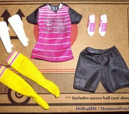 Barbie Soccer Player Doll Outfit Clothes Cleats Ball *** FREE SHIPPING ***