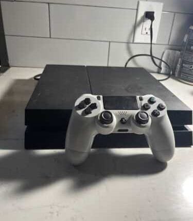 ps4 console and controller and cables