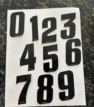 Tangent Bmx Racing 3" Number Black