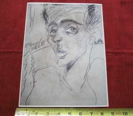 VINTAGE RARE PHOTO of ART of EGON SCHIELE AUSTRIAN PAINTER KLIMT protege #lob-C
