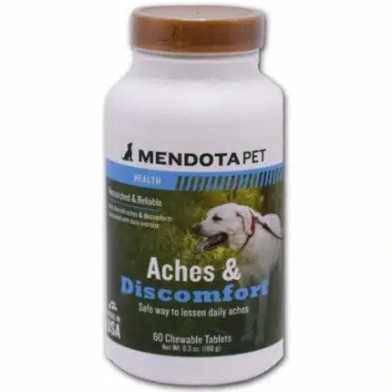 Mendota Pet Aches & Discomfort (Pain) Chewable 60 Tablets for Dogs All-Natural
