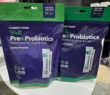 Honest Paws Well Pre+Probiotics for Dogs & Cats 2-PACK each 30 Packets fast ship