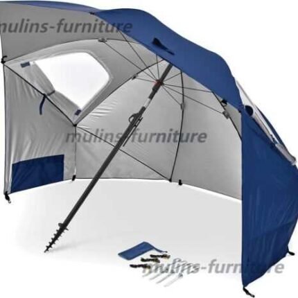 Premiere UPF 50+ Umbrella Shelter for Sun and Rain Protection (8-Foot, Blue)