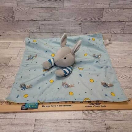 2011 KIDS PREFERRED GOODNIGHT MOON RABBIT BUNNY SECURITY BLANKET SATIN BACK 17"