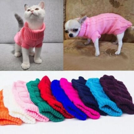 Pet Dog Sweaters Winter Pet Clothes Knitted Sweater Jumper for Puppy Small Dogs