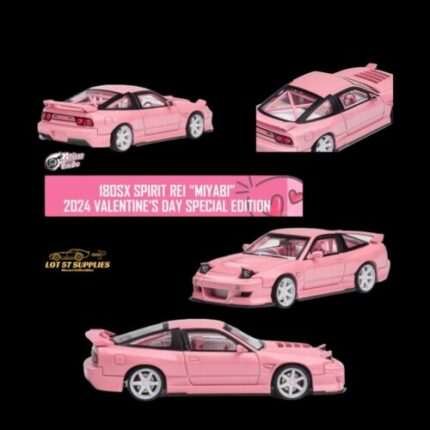 MicroTurbo Nissan 180SX Custom Spirit Rei "MIYABI" in Pink 2024 Valentine's 1:64