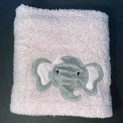 Mini Muffin Baby Blanket Gray Elephant Pink Sherpa Soft Plush Security Lovey